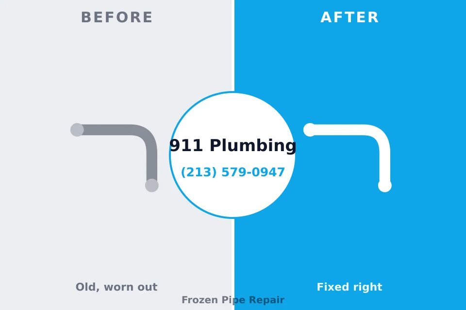 Before and after: plumbing repair Brices Creek, NC